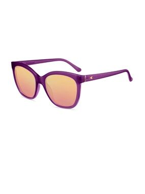Purple Cat-Eye Women's Sunglasses with Mirrored Lenses